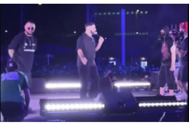 Bulvardakı konsertdə söyüş söyən reper saxlanıldı - FOTO