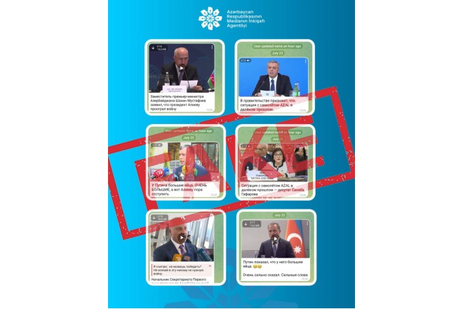 Azərbaycanın bir sıra dövlət xadimləri adından saxta açıqlamalar yayılıb 