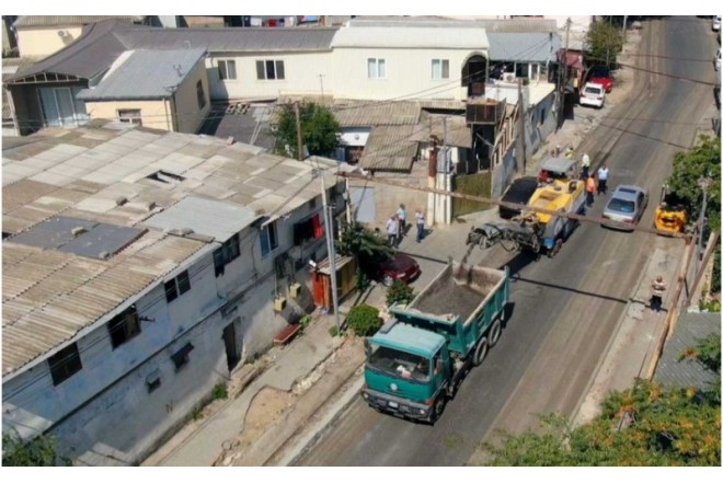 Bakıda Eldar Babayev küçəsi təmir olunur