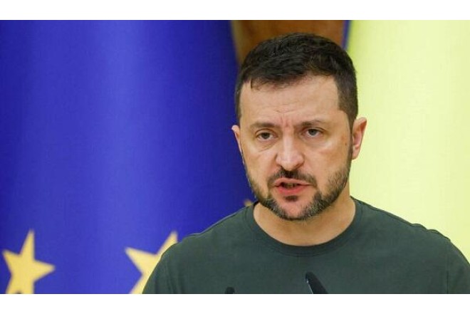 Zelenski azad edilən ərazidən danışıb 