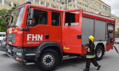 Bakıda mebel sexində yanğın olub