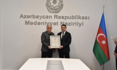 Mədəniyyət Nazirliyində Xalq artisti Fəxrəddin Manafovla görüş oldu - FOTO