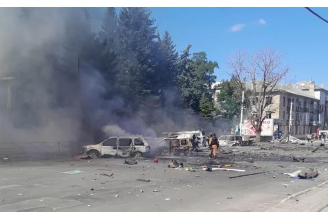 Rusiya Donetskə zərbələr endirib, 5 nəfər ölüb, 11 nəfər yaralanıb 