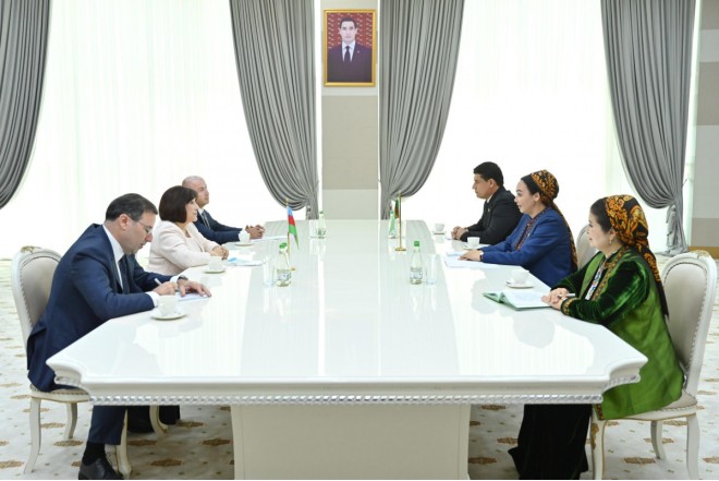 Sahibə Qafarova Türkmənistan Məclisinin sədri ilə görüşüb 