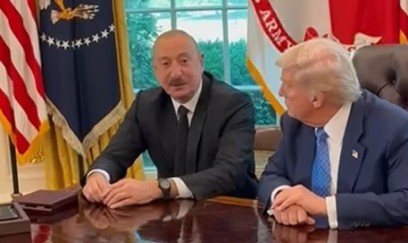 Əliyevlə Trampın maraqlı dialoqu - VIDEO