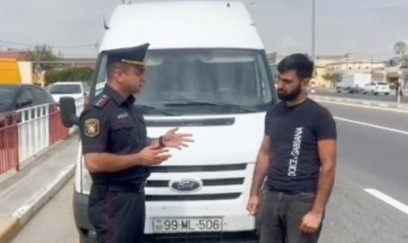 Təhlükə yaradan “Ford” sürücüsü postda saxlanıldı - VİDEO