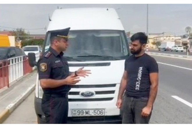 Təhlükə yaradan “Ford” sürücüsü postda saxlanıldı - VİDEO