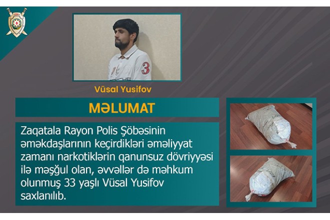 Narkotik dövriyyəsinə görə həbs edildi - Zaqatalada əməliyyat