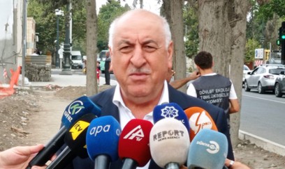Gəncədə qurumuş ağaclar nömrələnir - FOTOLAR