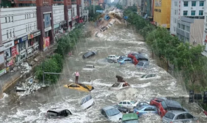 Çində daşqın nəticəsində səkkiz nəfər həlak olub 