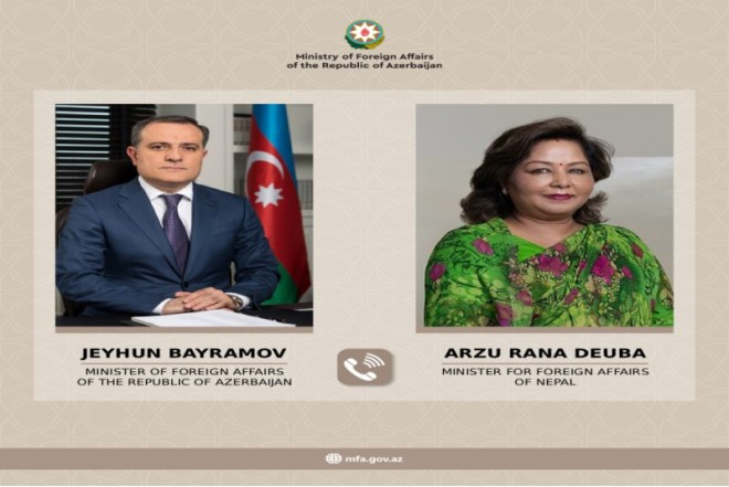 Ceyhun Bayramov Nepalın xarici işlər naziri ilə telefon danışığı aparıb 