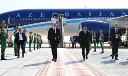 İlham Əliyev Türkmənistana GETDİ