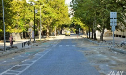 Bakının bu küçəsində təmir başladı - FOTOLAR