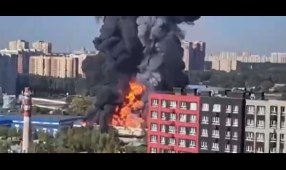 Moskva yaxınlığında dəhşətli yanğın və partlayışlar: Kimya anbarı alova qərq oldu