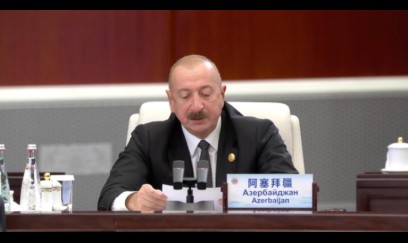 İlham Əliyev “ŞƏT plyus” formatında görüşdə çıxış etdi - FOTO