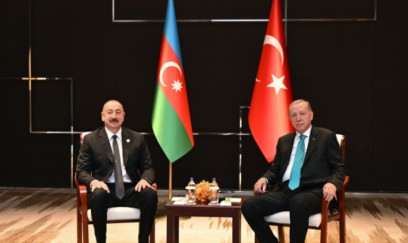 İlham Əliyev Ərdoğanla bir arada 