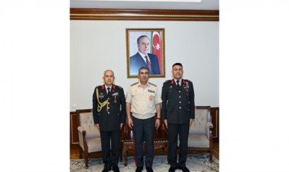 Zakir Həsənov Türkiyənin yeni hərbi attaşesini qəbul edib 