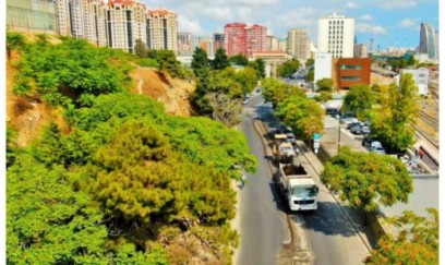 Bakının Xətai prospektində təmir işlərinə başlanılıb