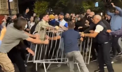 Tbilisidə etirazçılarla polis arasında qarşıdurma yaşanıb 