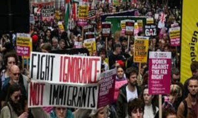 Londonda immiqrasiya əleyhinə aksiyalar keçirilib 