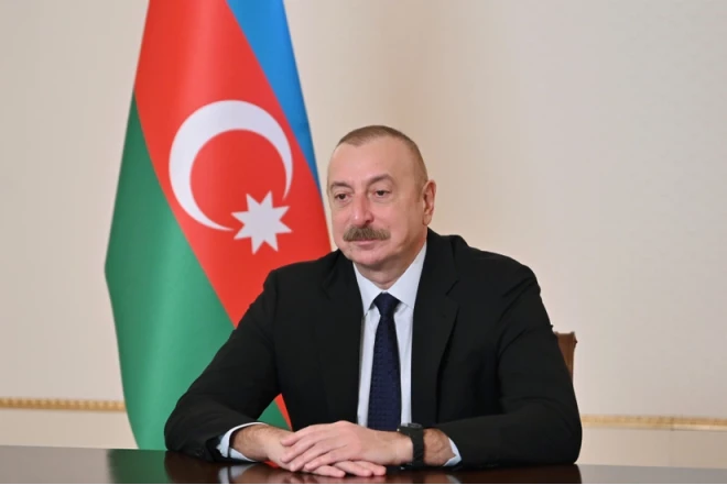 İlham Əliyevin "X" hesabında dövlət başçısının BƏƏ Prezidenti ilə görüşünə aid videoçarx paylaşılıb 