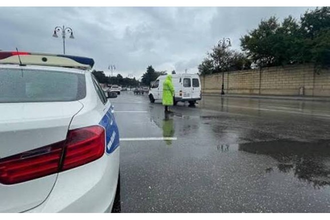 Yol polisindən yağıntılı hava ilə bağlı müraciət