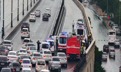 Bakıda baş verən ağır qəzanın VİDEOSU