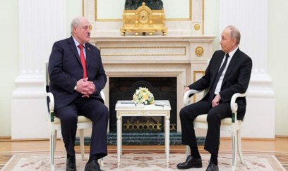Putinlə Lukaşenkonun görüşü başlayıb 