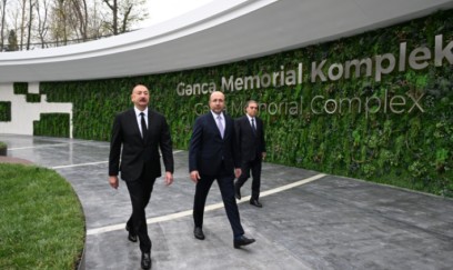 Prezident Gəncə Memorial Kompleksinin açılışında 