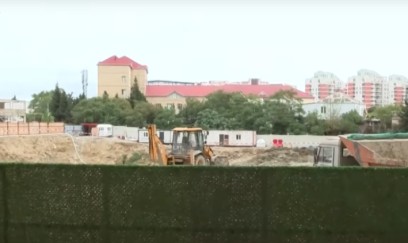 Yasamalda qurudulmuş göl ərazisində tikinti işləri aparılır?