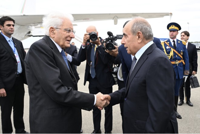 İtaliya Prezidenti Azərbaycandadır