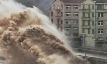 Çində "Matmo" tayfunu: Evlər su altında qaldı - VİDEO