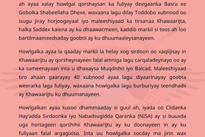 Somalidə 7 “Əş-Şəbab” üzvü öldürülüb 