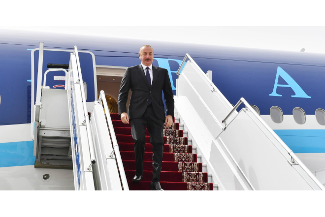 İlham Əliyev Tacikistandadır - FOTOLAR