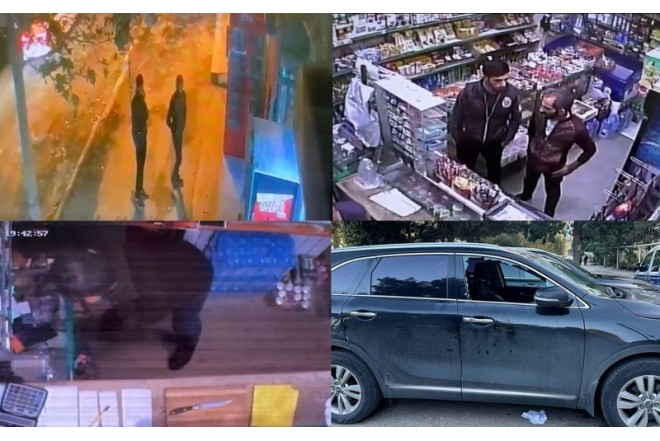 Bakıda qadın satıcı marketə girən oğru ilə əlbəyaxa oldu - FOTO