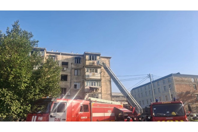 Gəncədə partlayışda xəsarət alan şəxs vəfat etdi - FOTO