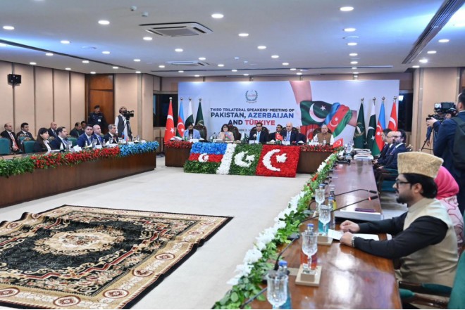 Azərbaycan-Pakistan-Türkiyə parlament sədrlərinin görüşü keçirilib 