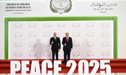 Azərbaycan Prezidenti Yaxın Şərq Sülh Sammitində iştirak edir 
