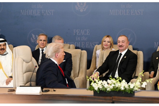 Prezident Yaxın Şərq Sülh Sammitində iştirakı ilə bağlı paylaşım etdi