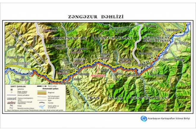 Zəngəzur dəhlizinin xəritəsi hazırlanıb 