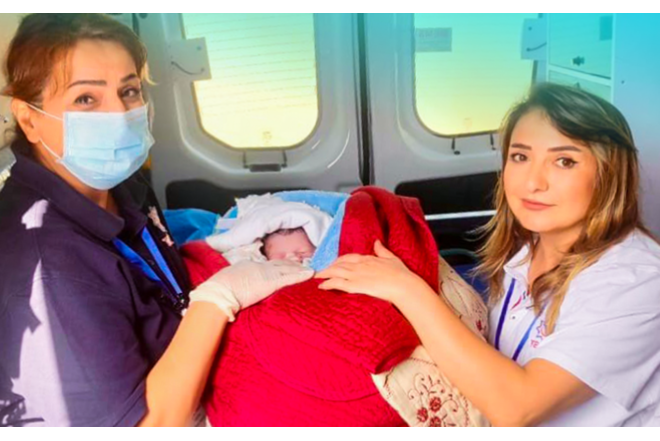 Təcili yardım briqadası doğuşu evdə icra etməli oldu - FOTO