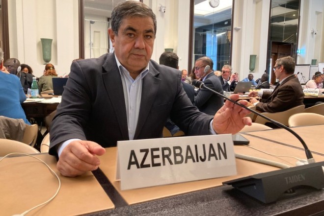 Rafiq Verdiyev Cenevrədə Xəzərin səviyyəsinin enməsindən danışdı