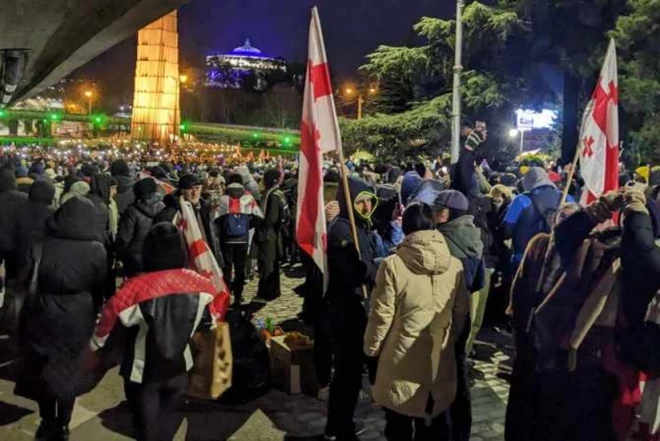 Tbilisidəki etiraz aksiyaları ilə əlaqədar 14 nəfər saxlanılıb 