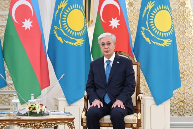 Tokayev: “Azərbaycan regional güc kimi çox mühüm rol oynayır” VİDEO