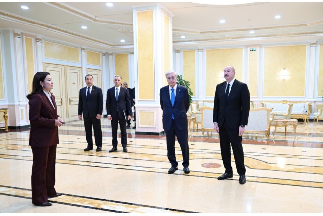 Prezidentlərə “Orta dəhlizin inkişafı” birgə layihəsi təqdim edildi – FOTO