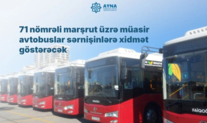 71 nömrəli avtobuslar yeniləndi 