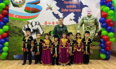 “MeqaPark” uşaq bağçasında Zəfər Günü qeyd olunub - FOTOLAR