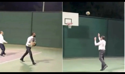 Suriya prezidenti ABŞ generalları ilə basketbol oynadı - VİDEO