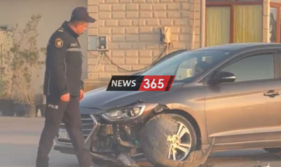 “Apro Hospital”ın qarşısında qəza - Yolda tıxac yarandı + VİDEO