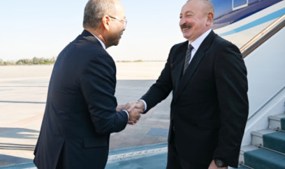İlham Əliyev Özbəkistandadır- FOTOLAR